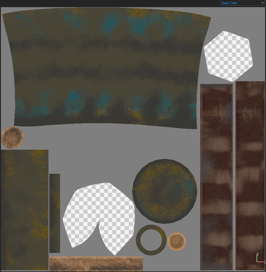 bottle with substance on the bottom PBR low poly Low-poly 3D model_5