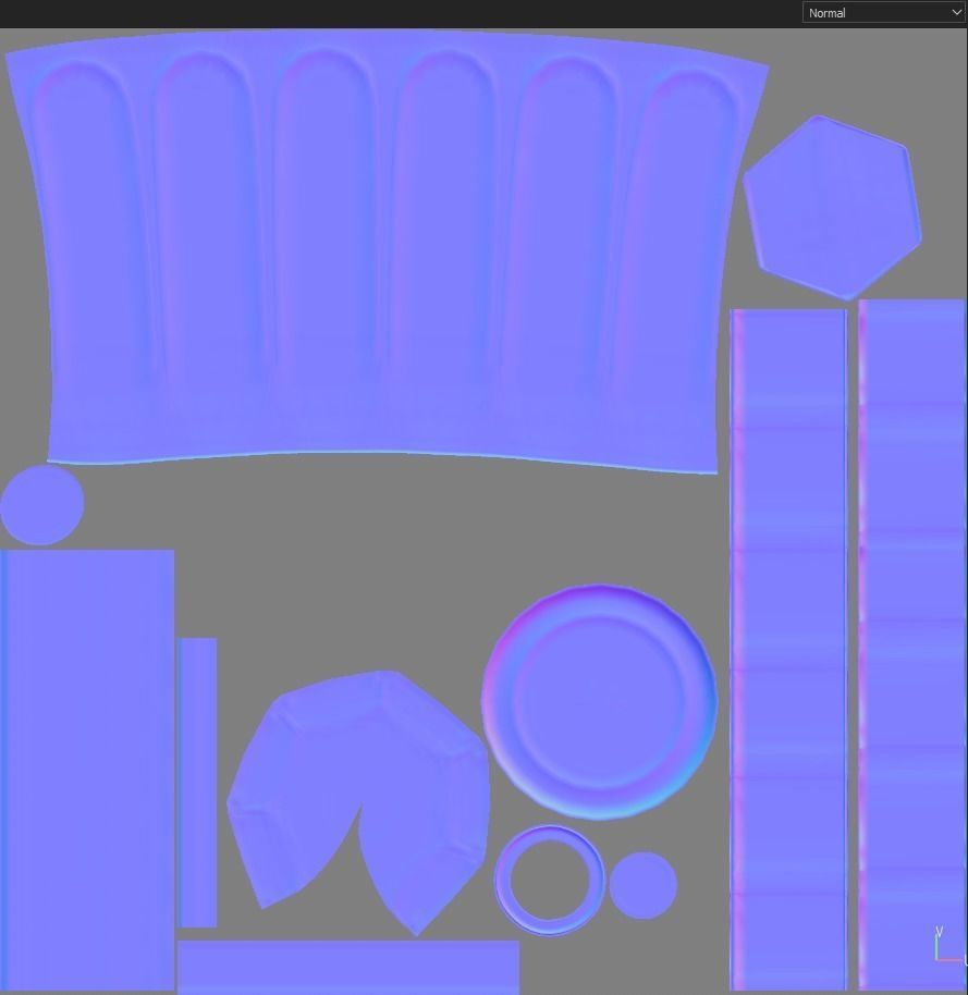 bottle with substance on the bottom PBR low poly Low-poly 3D model_6