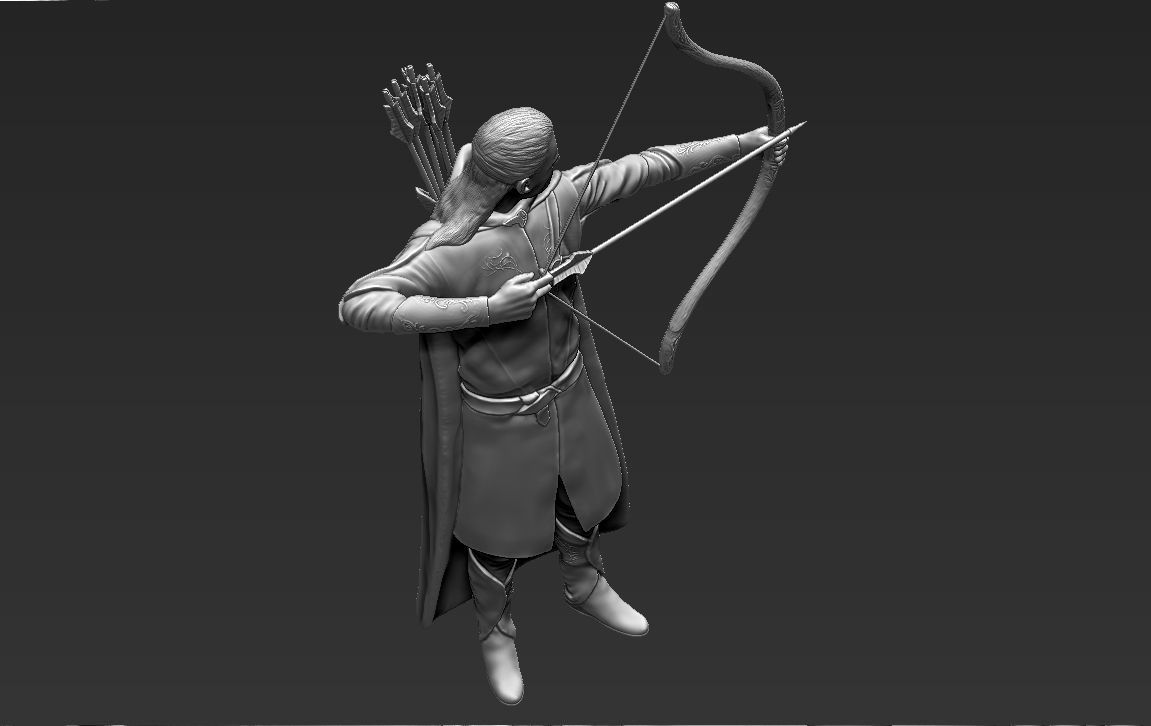 Legolas The Lord of the Rings 3D printing ready stl obj 3D print model_23