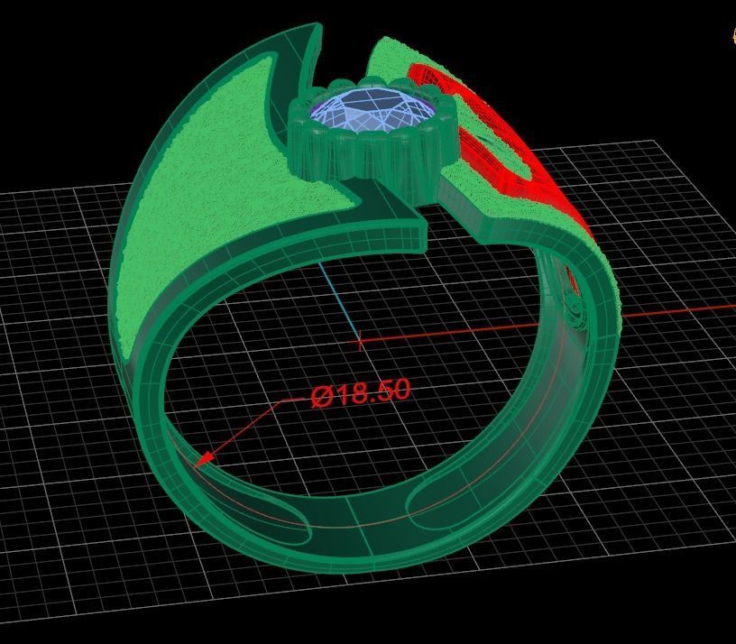 Black gold ring 3D print model 3D print model_10