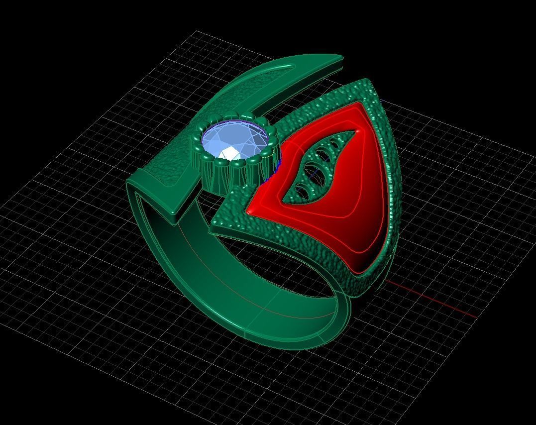 Black gold ring 3D print model 3D print model_7