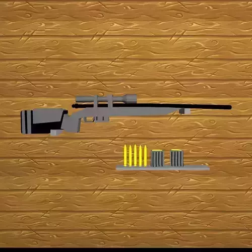 Low Poly L118A Sniper Rifle