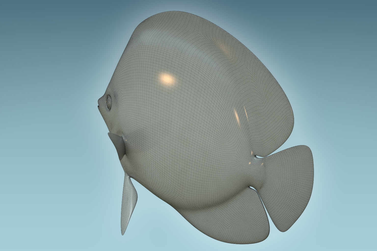 Foureye Butterfly Fish 3D model_7