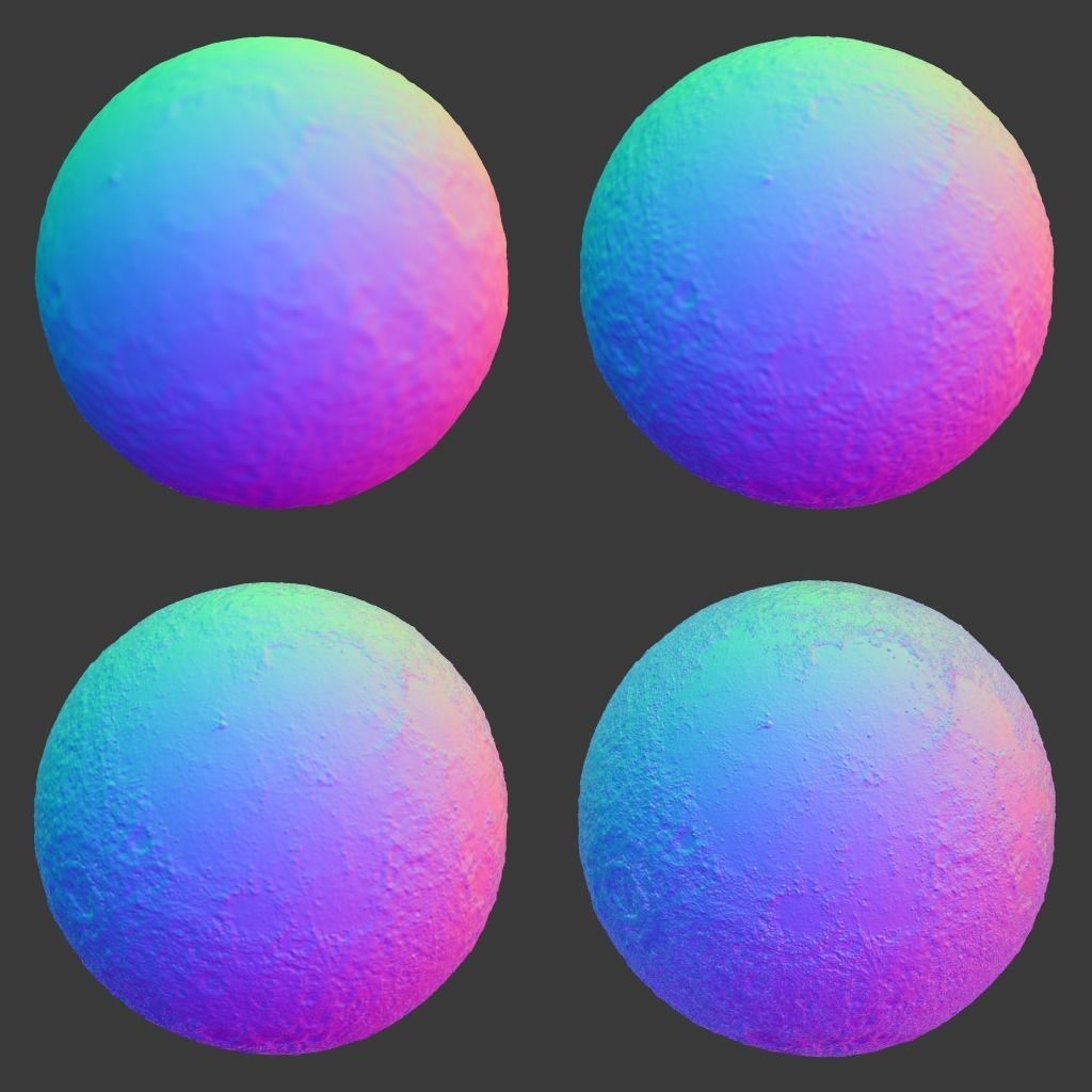 Moon Pack Low-poly 3D model_1