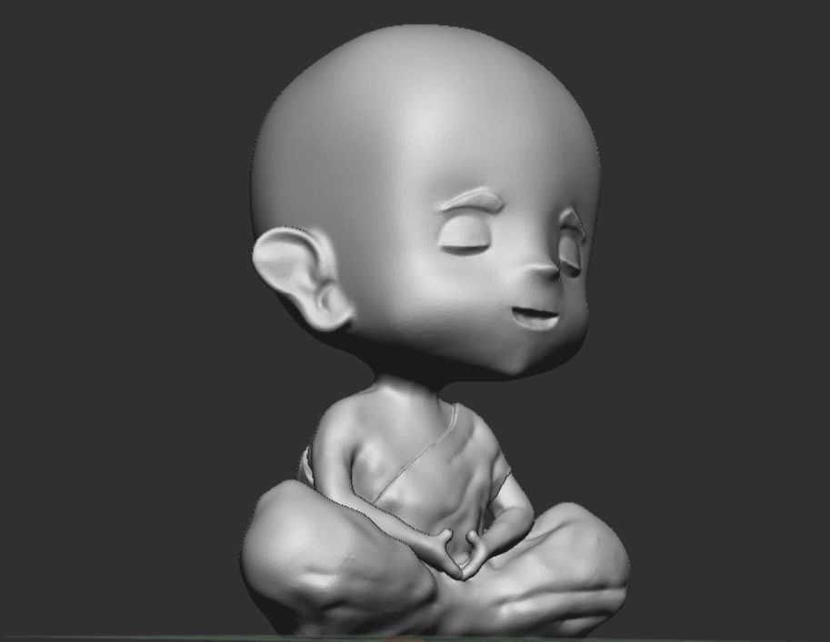 little Buddha 3D print model_10