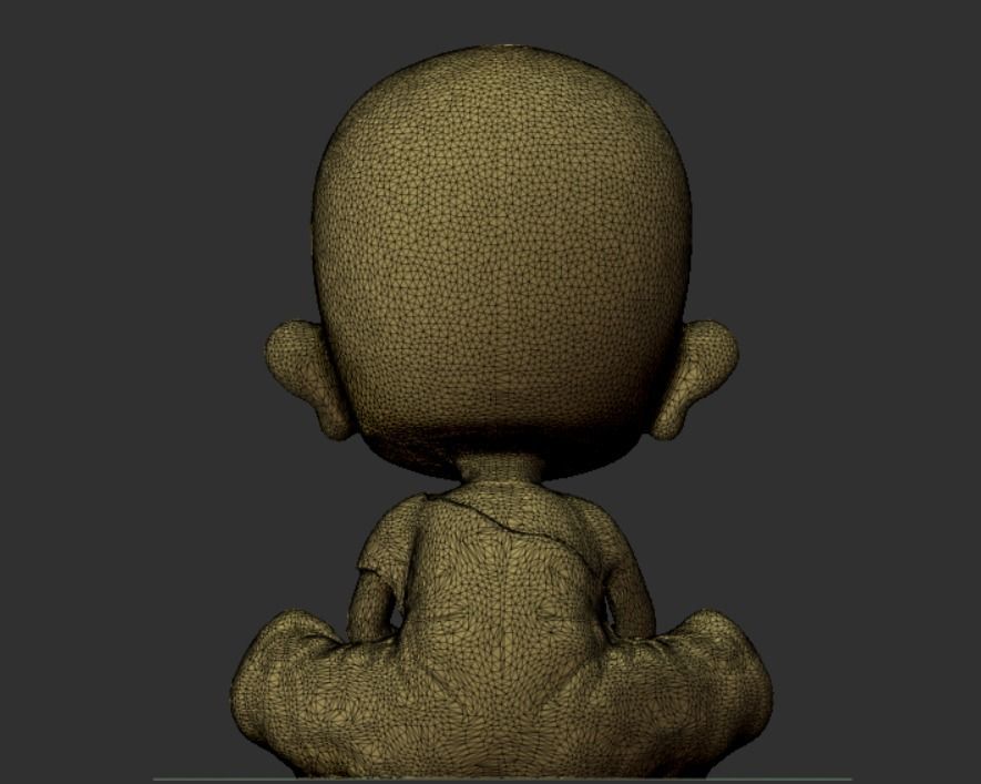 little Buddha 3D print model_7