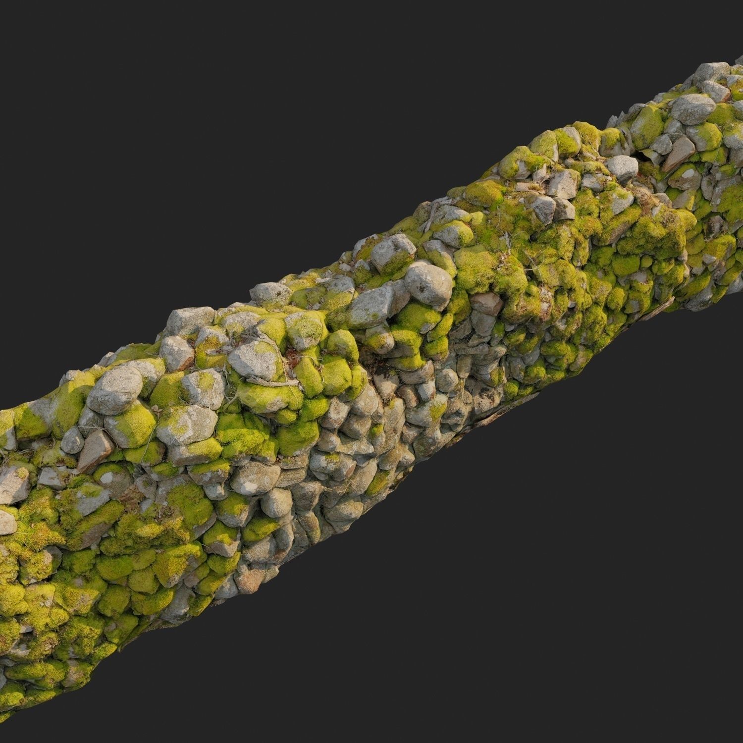Stone wall bundle B 3D model_20