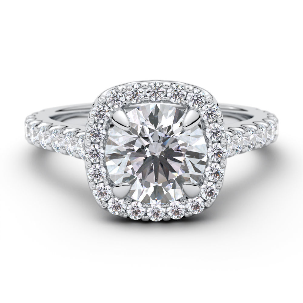 Classical Halo Ring 3D print model_1