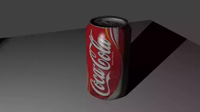 Coke Can Low-poly 3D model