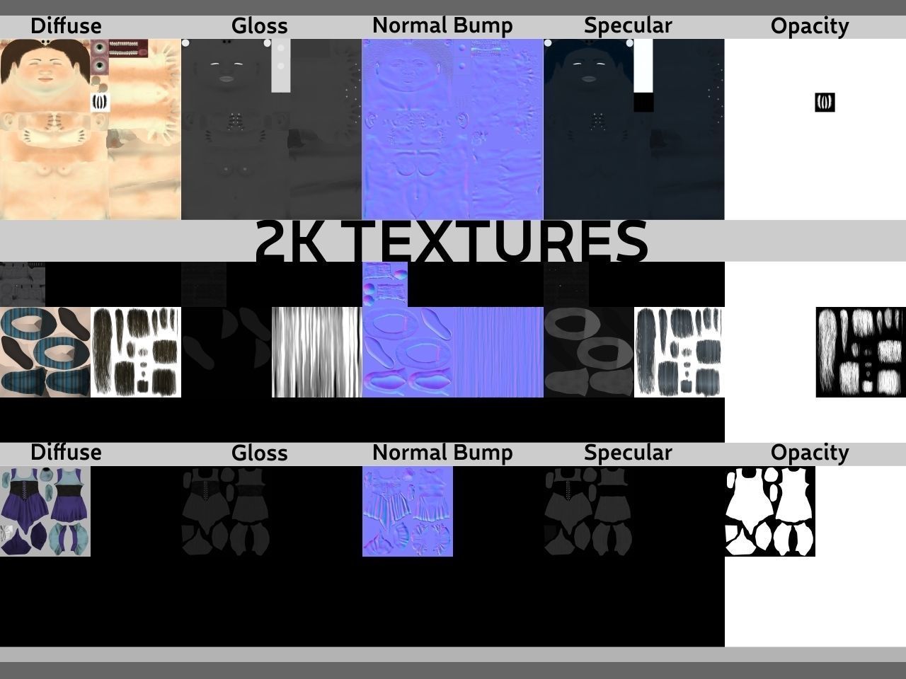 Elf Woman Low-poly 3D model_1
