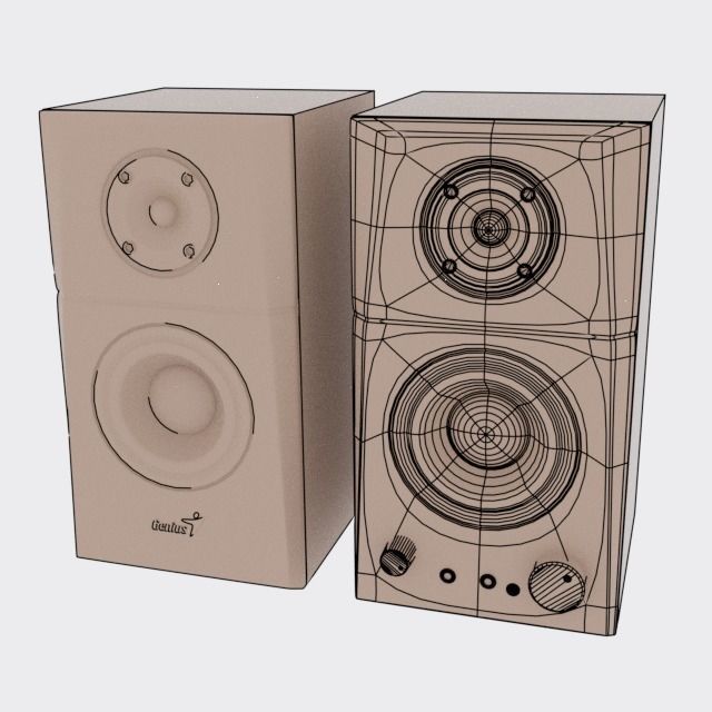 Genius S-PHF500A Computer Speakers 3D model_4