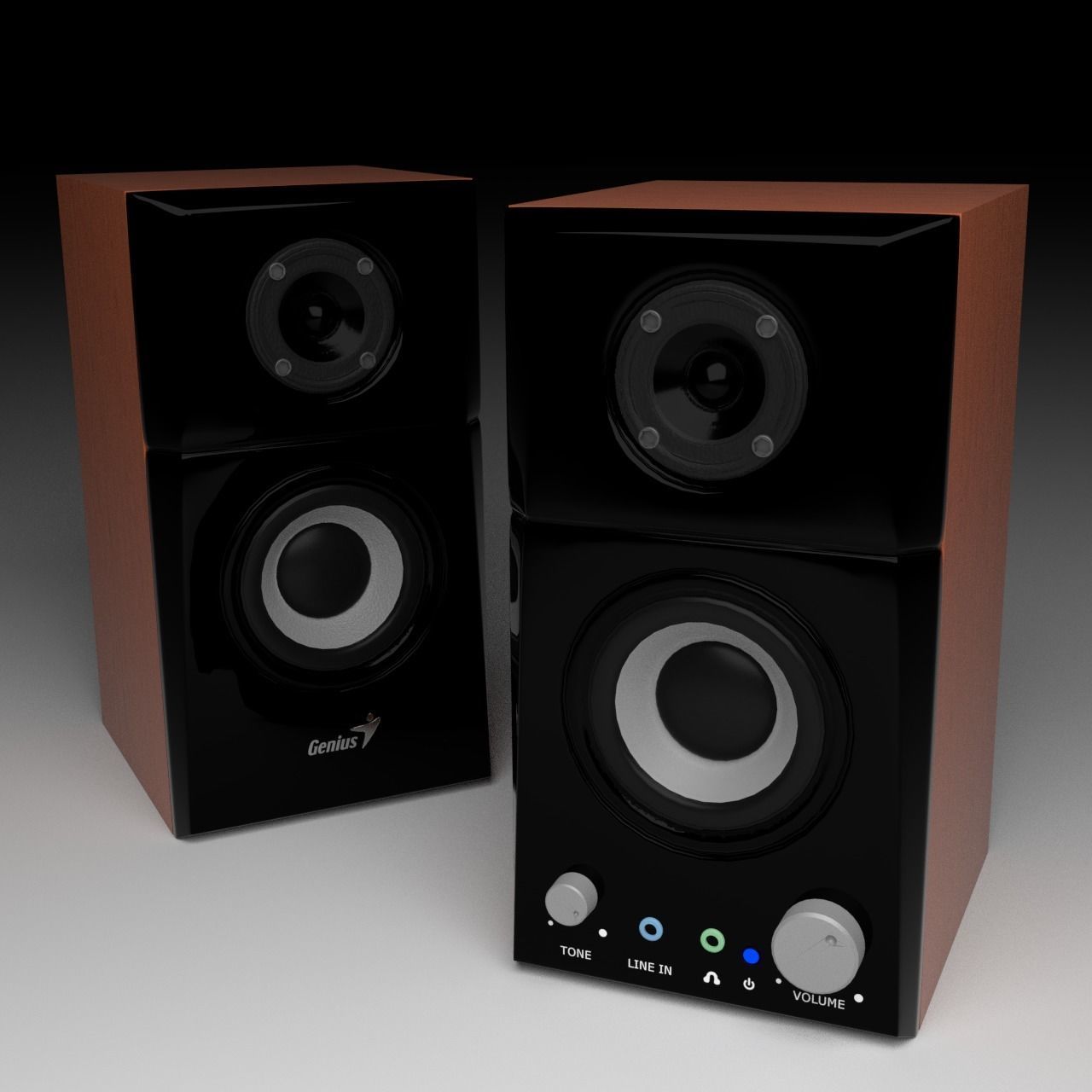 Genius S-PHF500A Computer Speakers 3D model_1