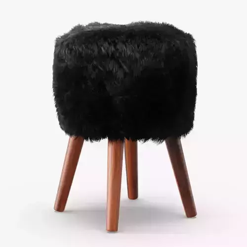 Royal Dream Sheepskin Stool  3D model