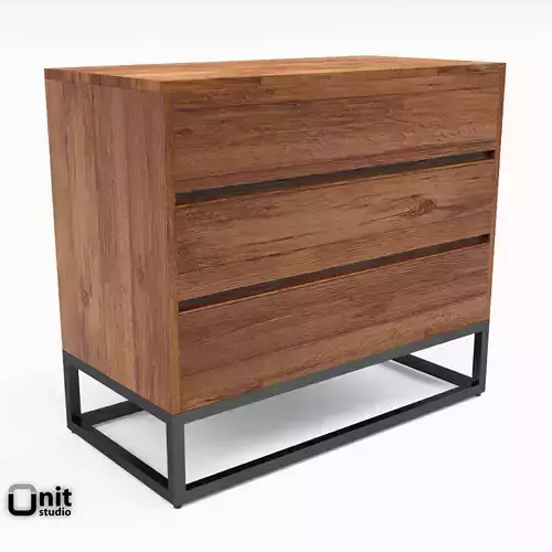 Logan Industrial 3-drawer Dresser by West Elm