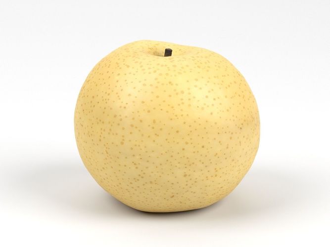 Photorealistic Nashi Pear 3D Scan 3D model