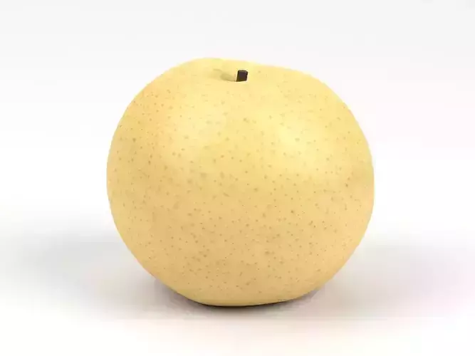 Photorealistic Nashi Pear 3D Scan