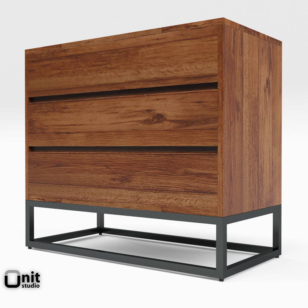 Logan Industrial Bedroom Collection by West Elm 3D model_7