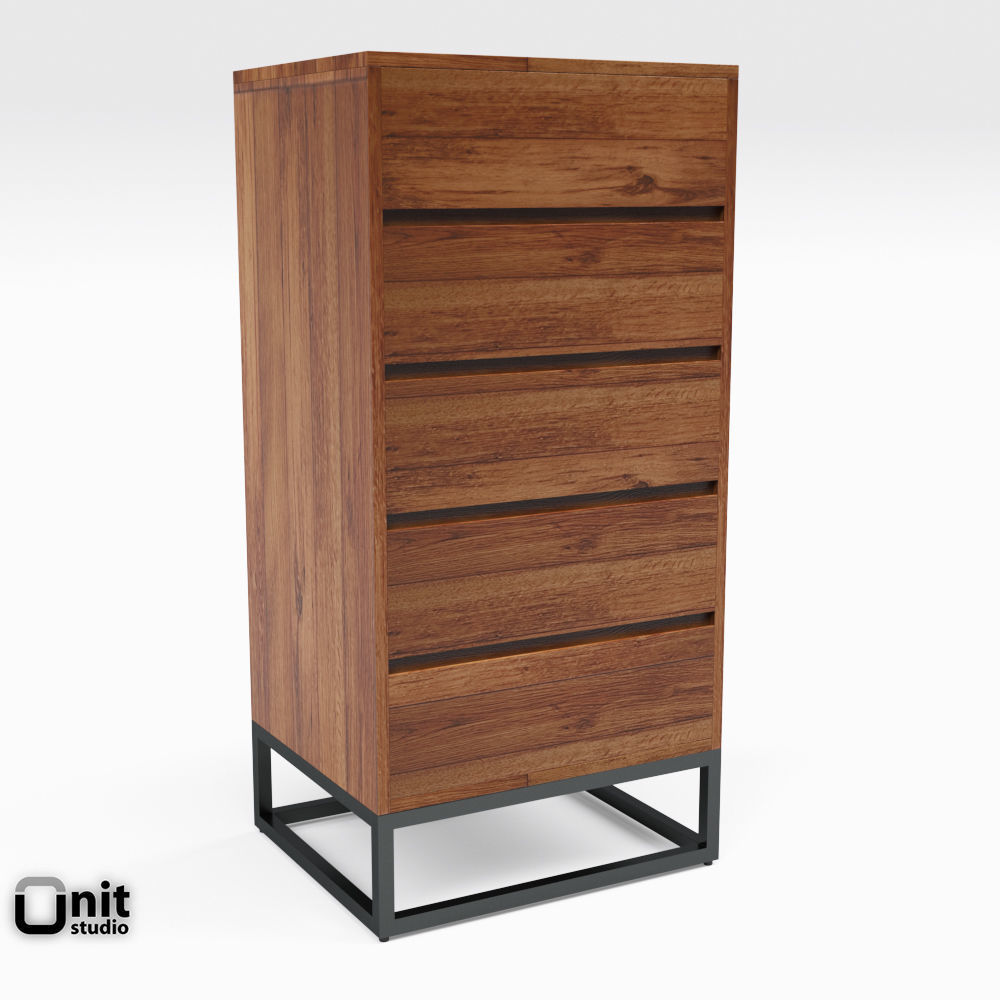 Logan Industrial Bedroom Collection by West Elm 3D model_9