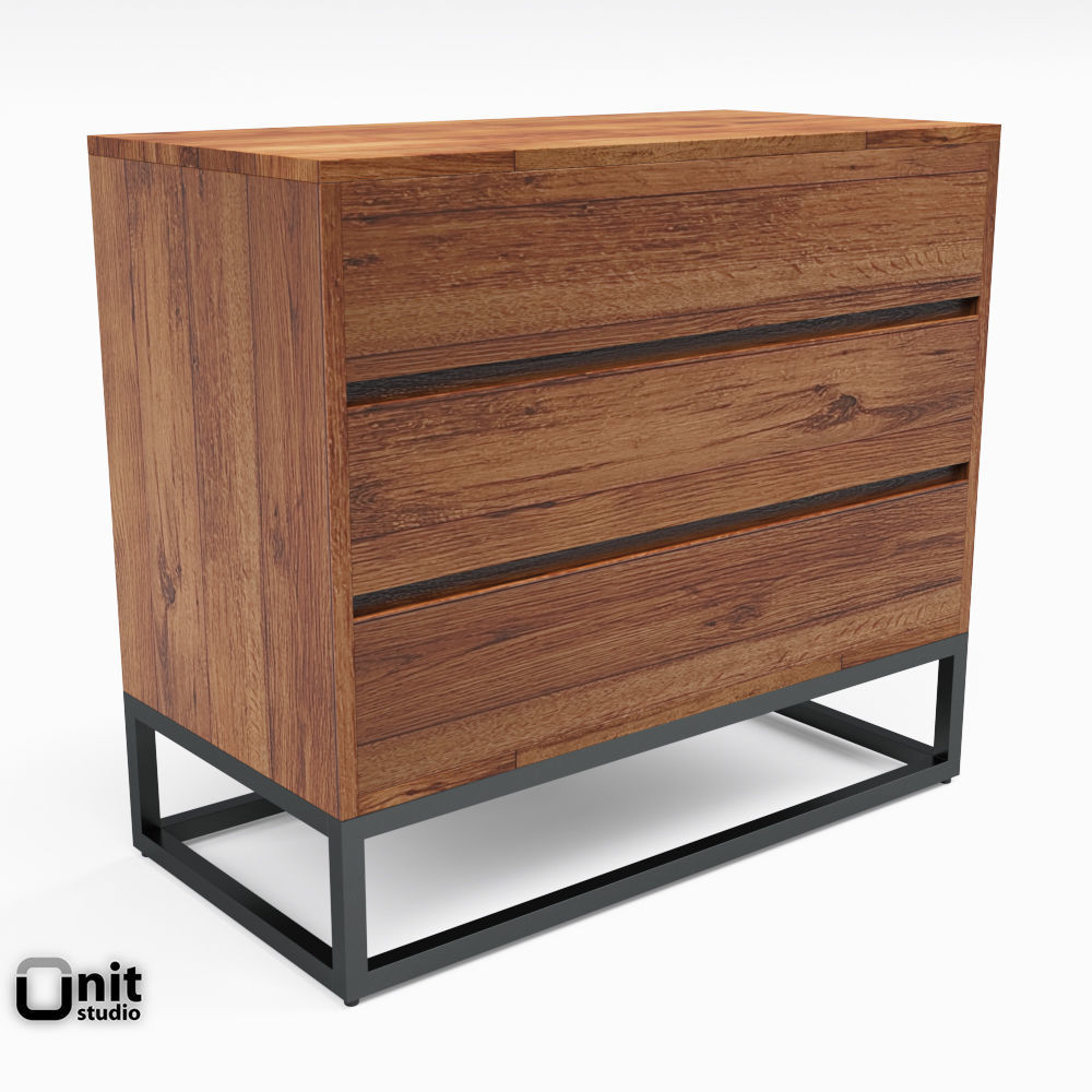 Logan Industrial Bedroom Collection by West Elm 3D model_6