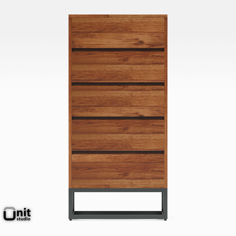 Logan Industrial Bedroom Collection by West Elm 3D model_10