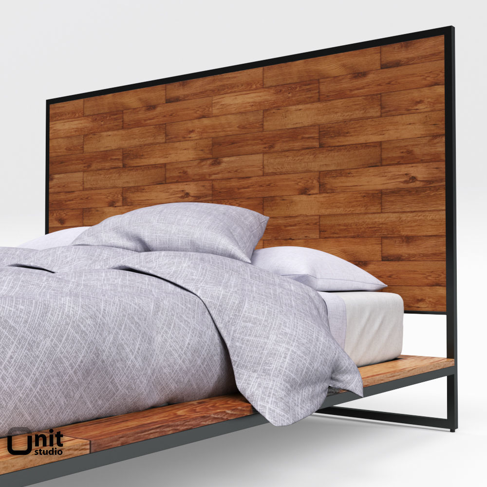 Logan Industrial Bedroom Collection by West Elm 3D model_4