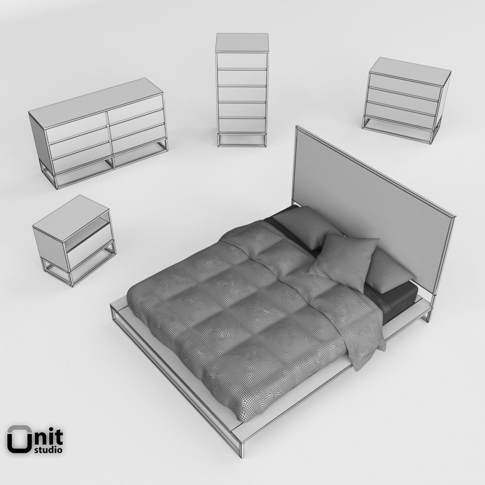 Logan Industrial Bedroom Collection by West Elm 3D model_3