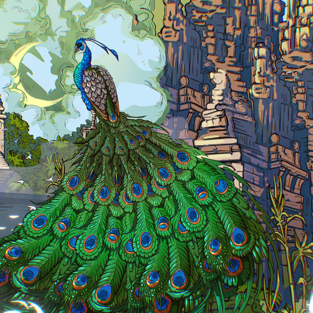 Landscape Asia Scene Animated Vector Paralax Low-poly 3D model_29