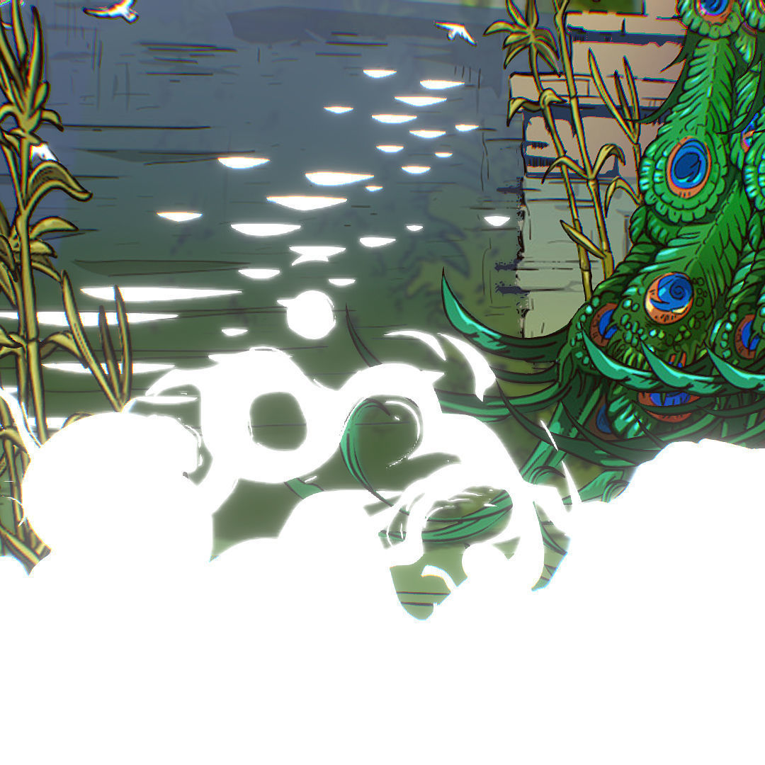 Landscape Asia Scene Animated Vector Paralax Low-poly 3D model_20