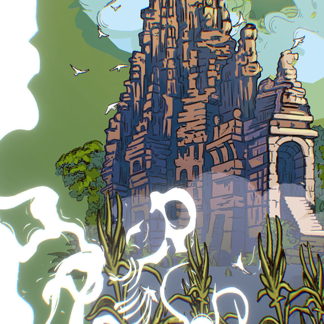 Landscape Asia Scene Animated Vector Paralax Low-poly 3D model_23