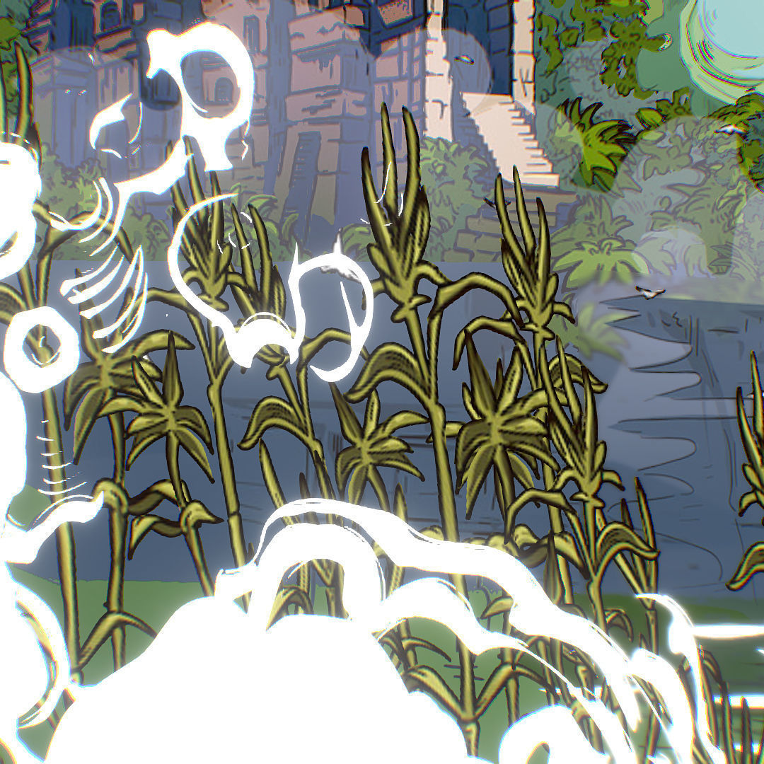 Landscape Asia Scene Animated Vector Paralax Low-poly 3D model_21