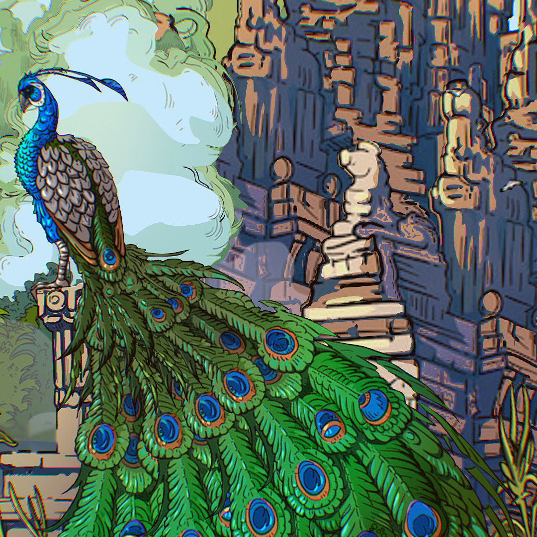 Landscape Asia Scene Animated Vector Paralax Low-poly 3D model_14