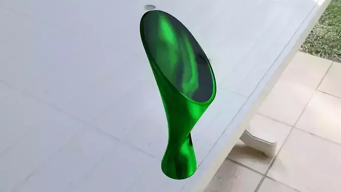 Green Glass Vase