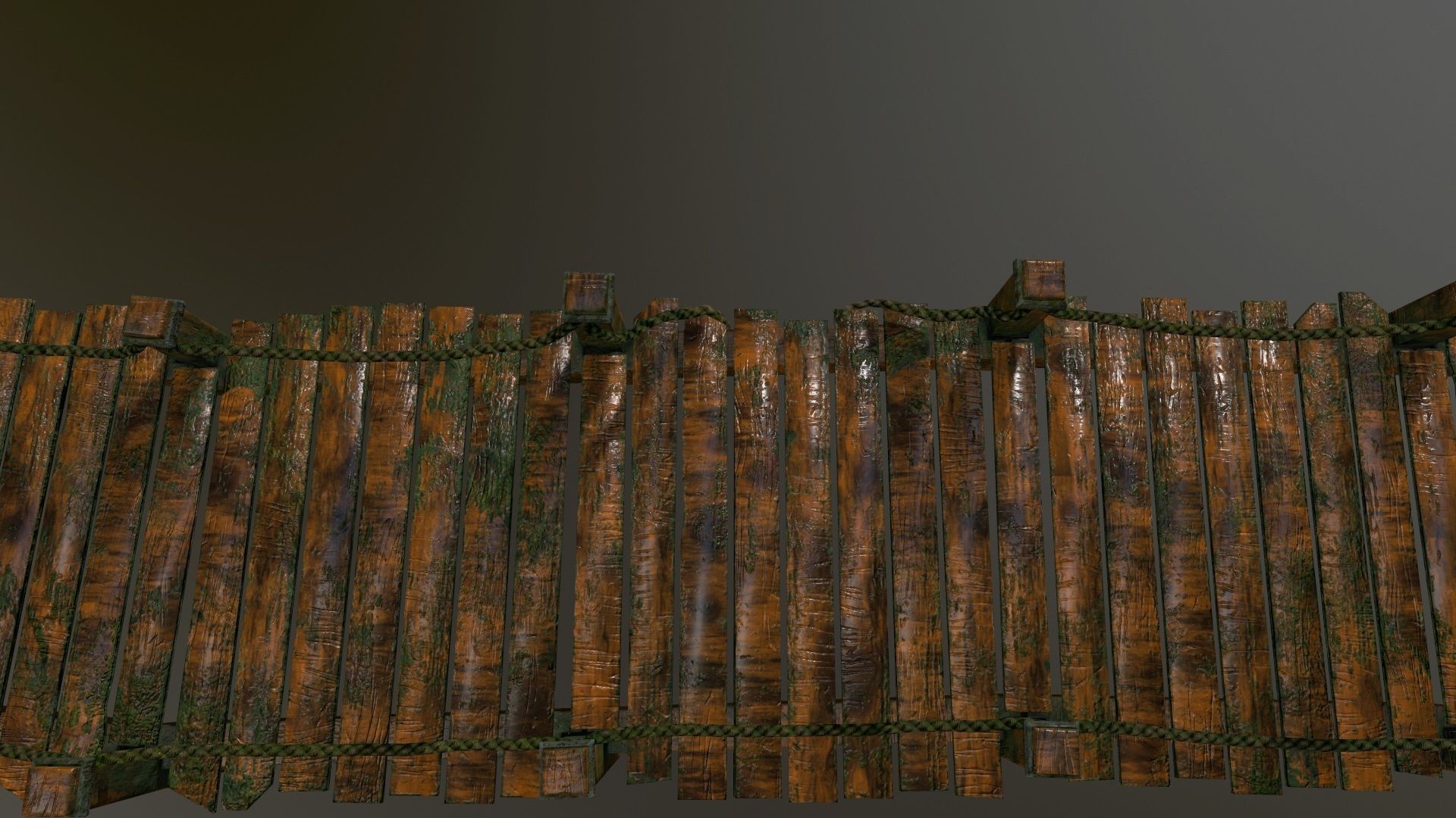 wooden pier Low-poly 3D model_15