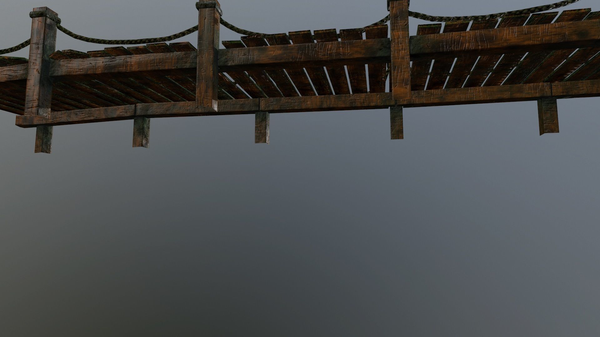 wooden pier Low-poly 3D model_13