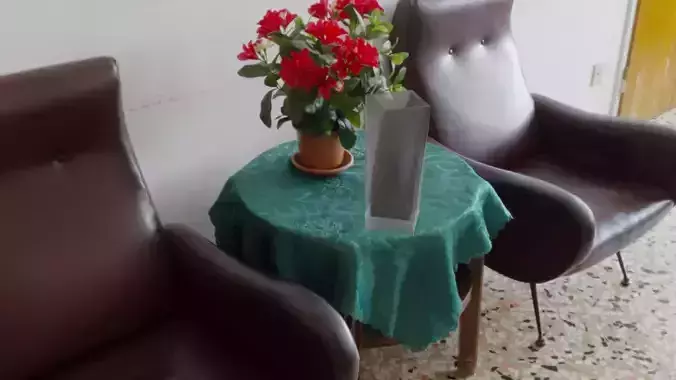 Square glass vase Free low-poly 3D model