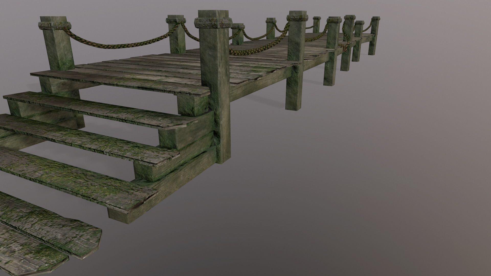 wooden pier  Low-poly 3D model_12
