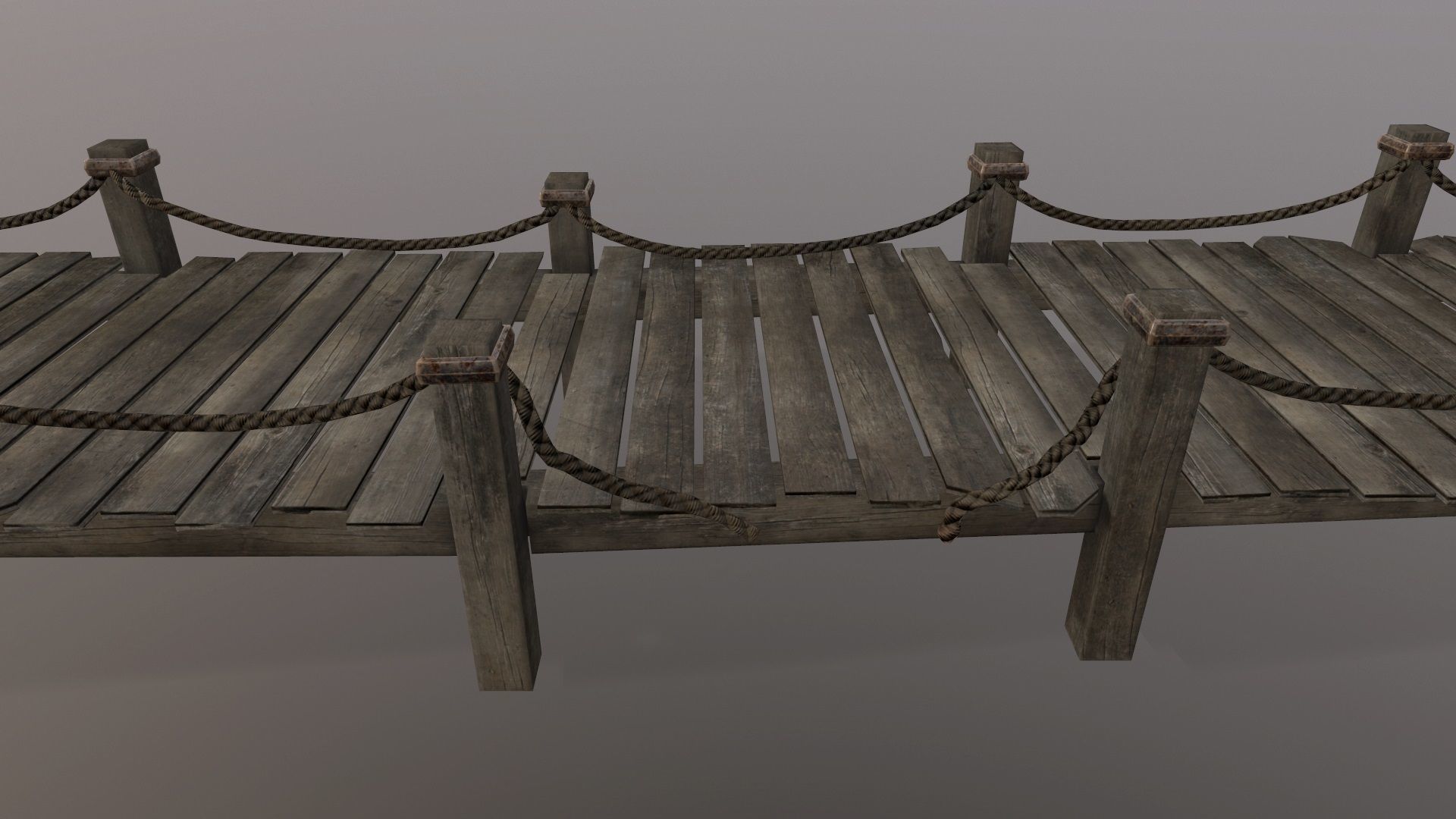 wooden pier  Low-poly 3D model_17