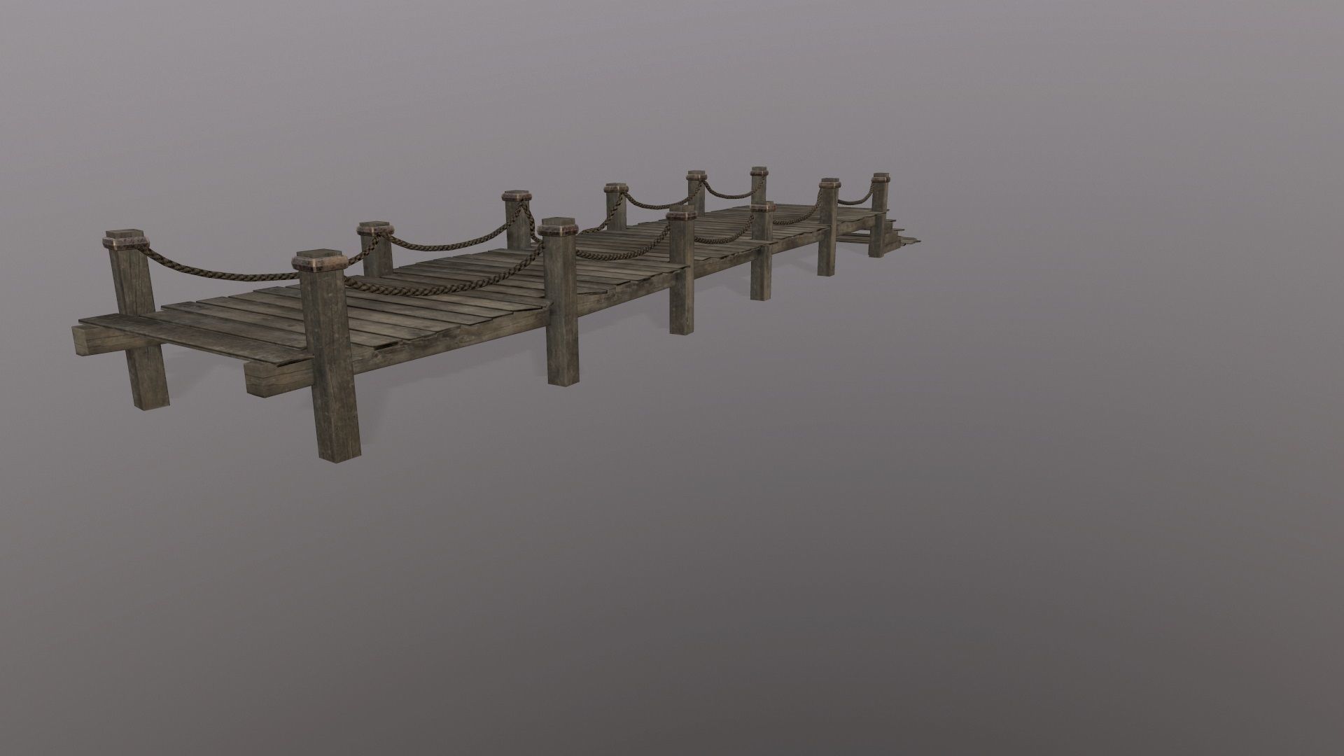 wooden pier  Low-poly 3D model_15