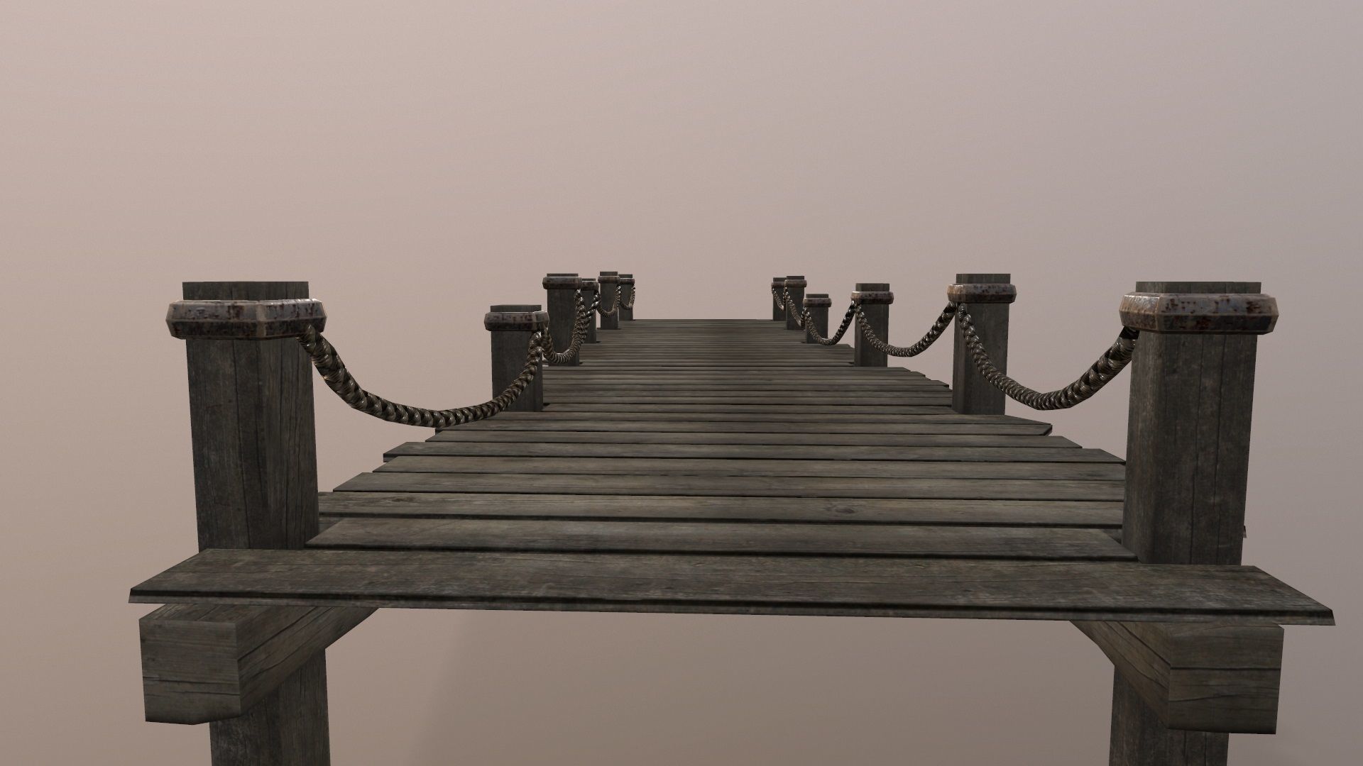 wooden pier  Low-poly 3D model_13