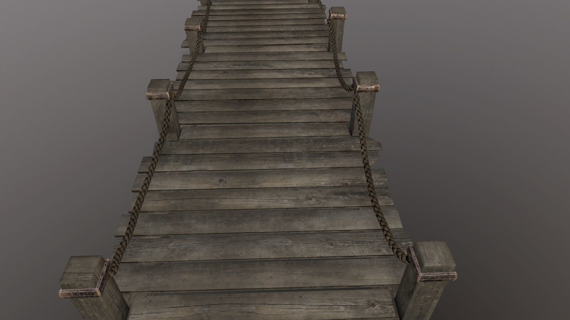 wooden pier  Low-poly 3D model_18