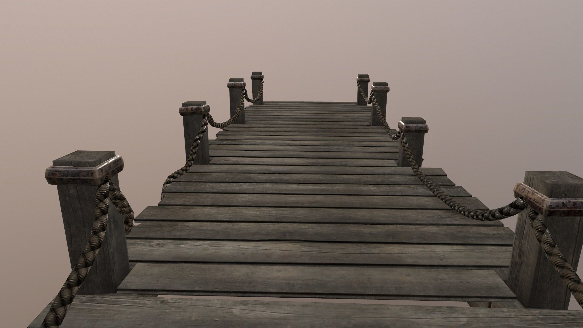 wooden pier  Low-poly 3D model_11