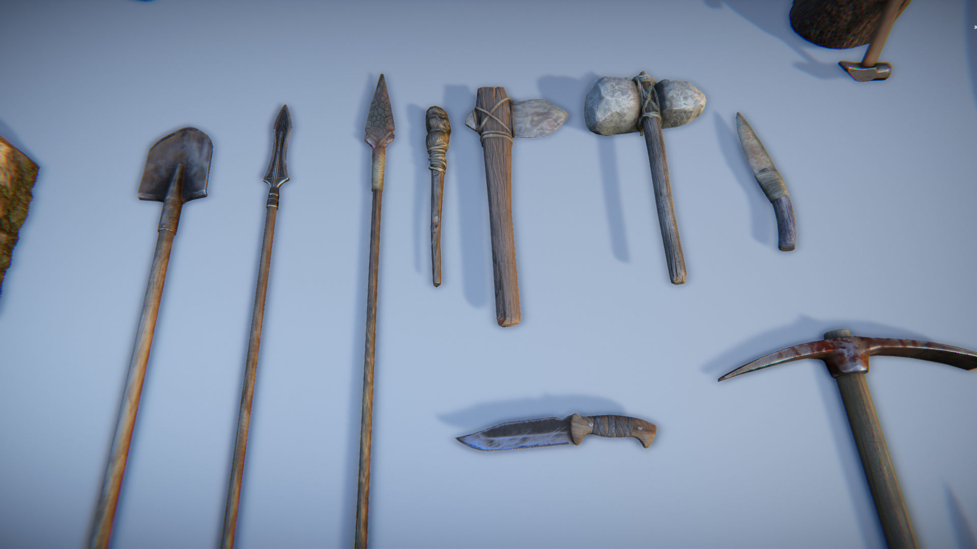 Medieval survivalist forge Low-poly 3D model_3
