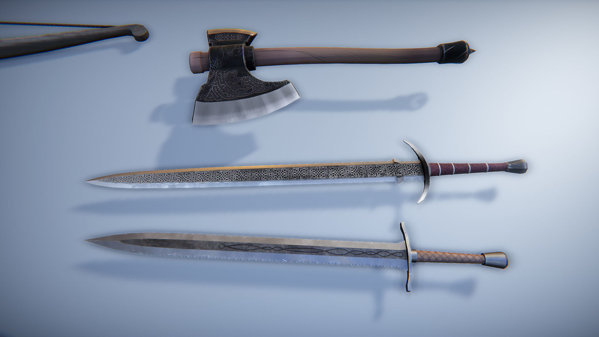 Medieval survivalist forge Low-poly 3D model_2
