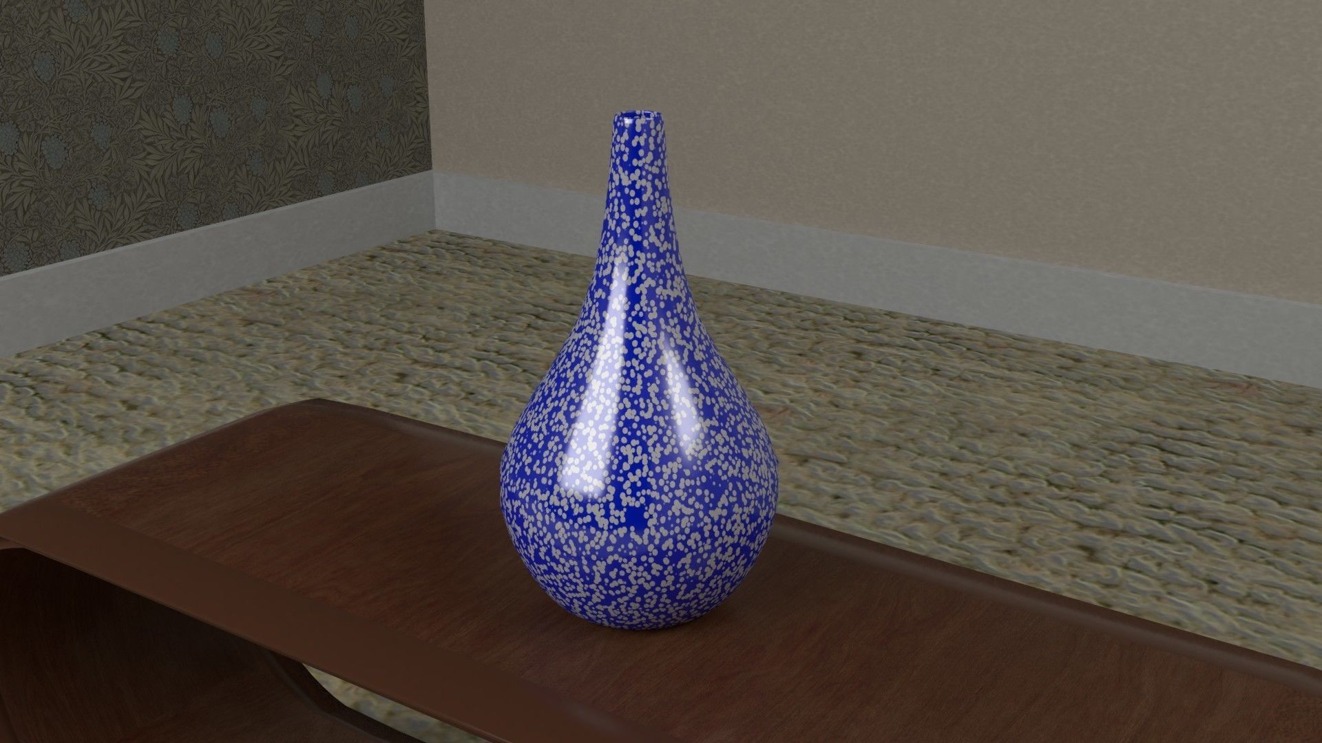 Vase Collection 1 with tree Low-poly 3D model_4