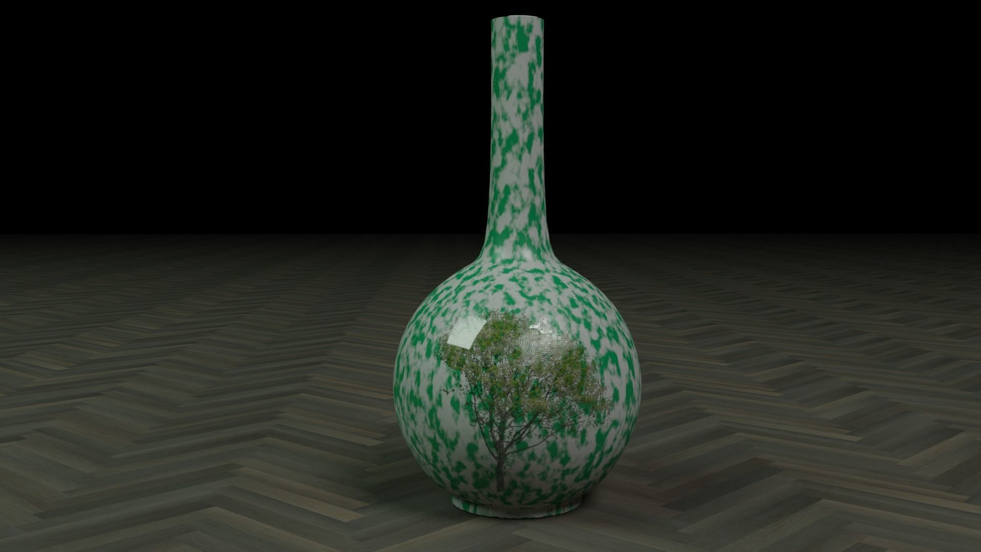 Vase Collection 1 with tree Low-poly 3D model_14
