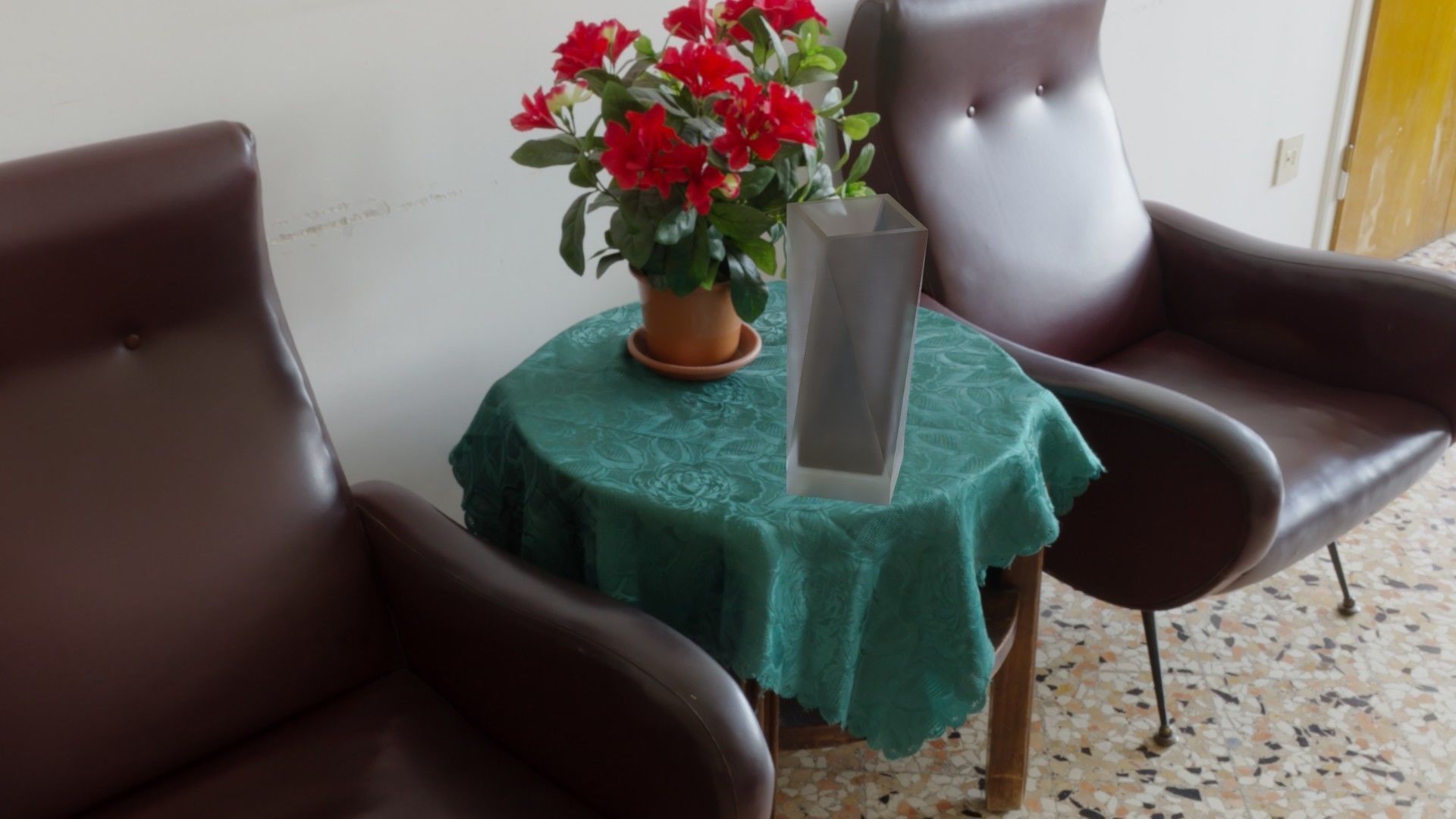 Vase Collection 1 with tree Low-poly 3D model_7