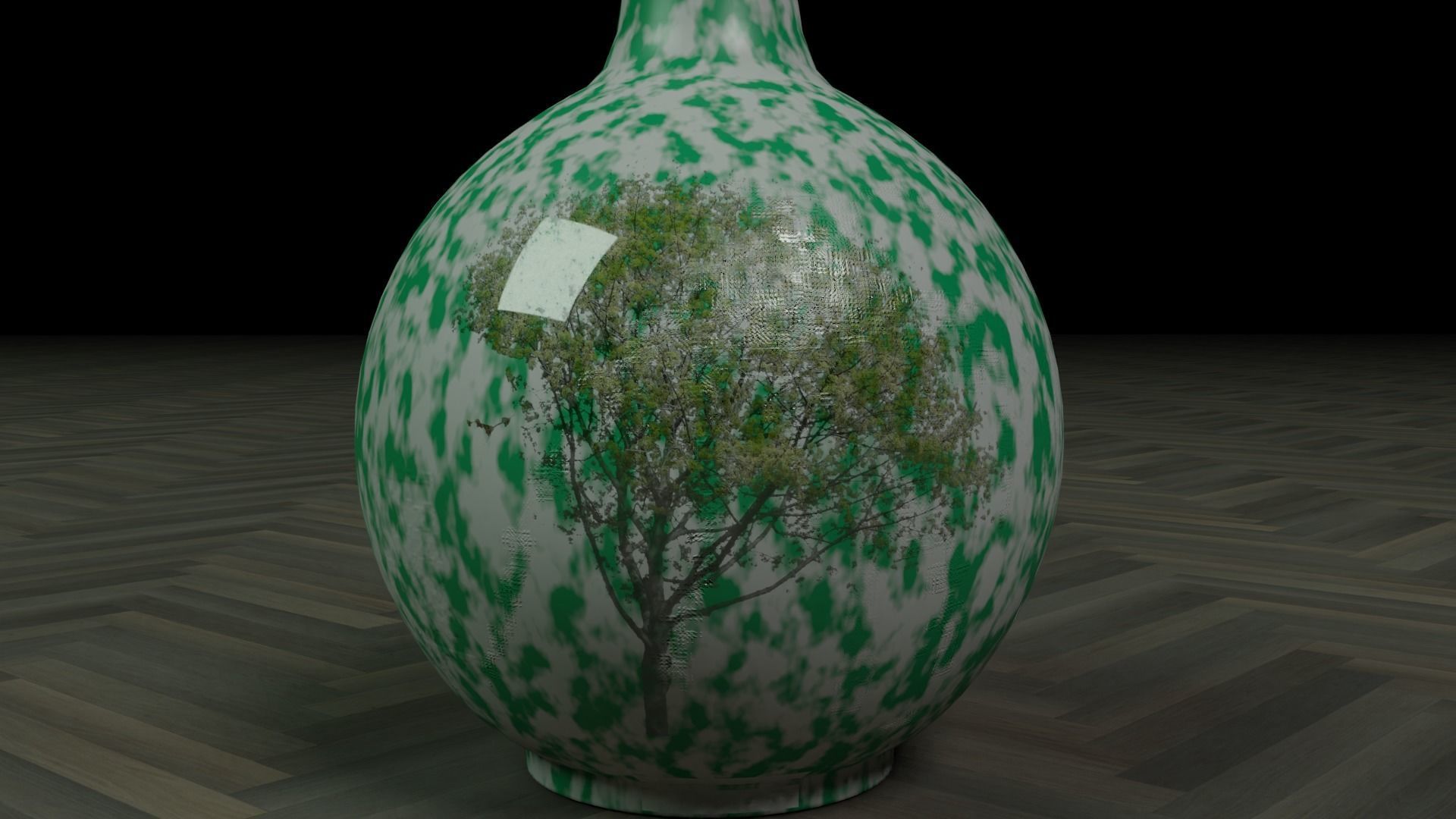 Vase Collection 1 with tree Low-poly 3D model_29