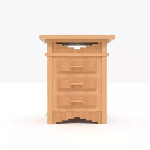 Asian Lamp Table Low-poly 3D model