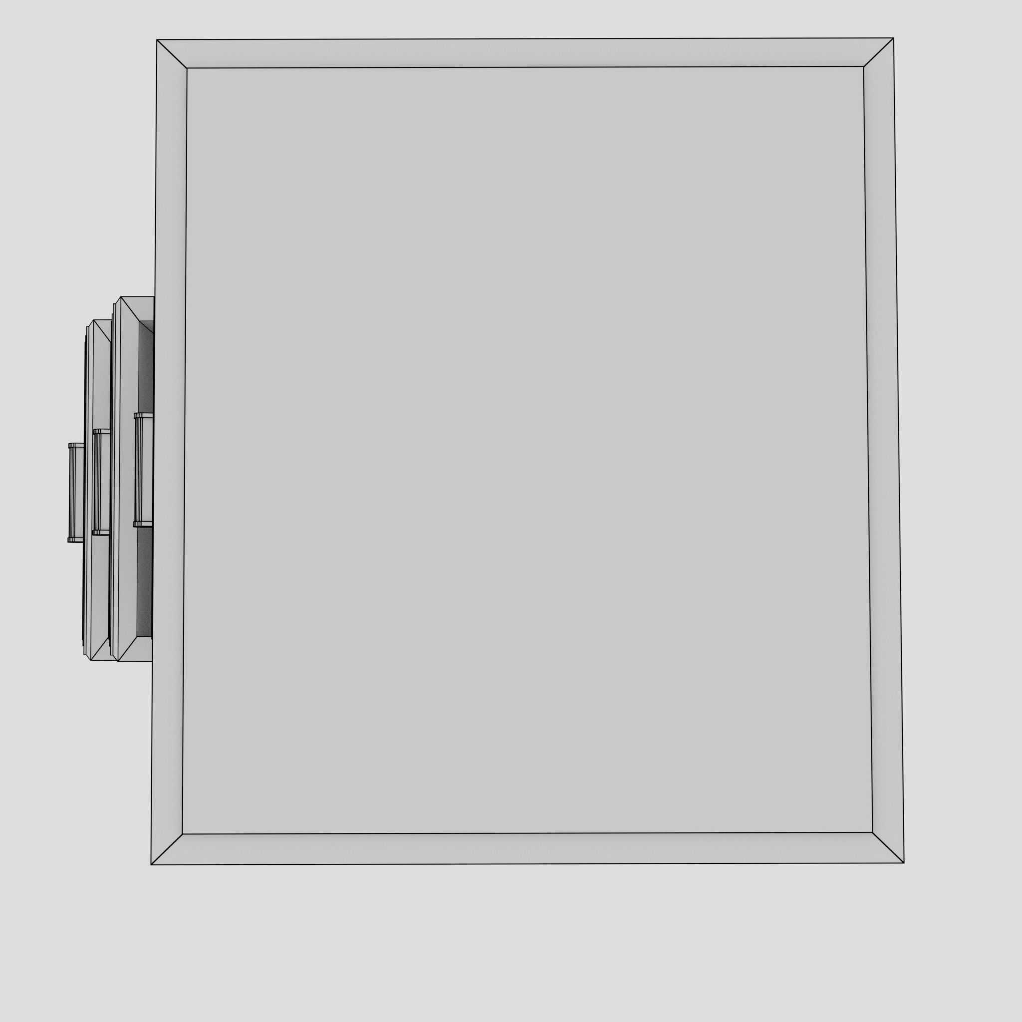 Asian Lamp Table Low-poly 3D model_6