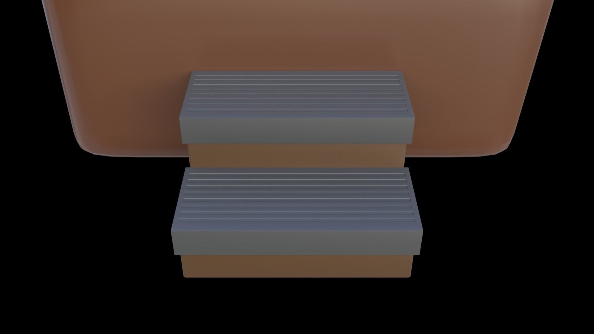 Simple Hot Tub Set Low-poly 3D model_9